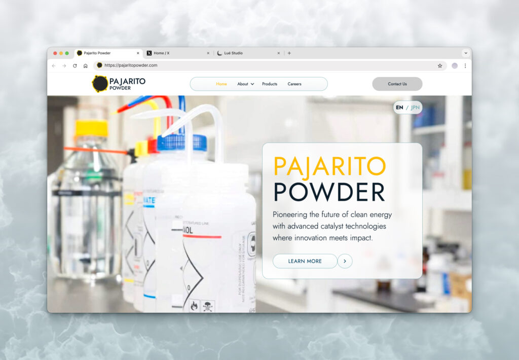 Homepage Pajarito Powder Website Redesign by Noventum