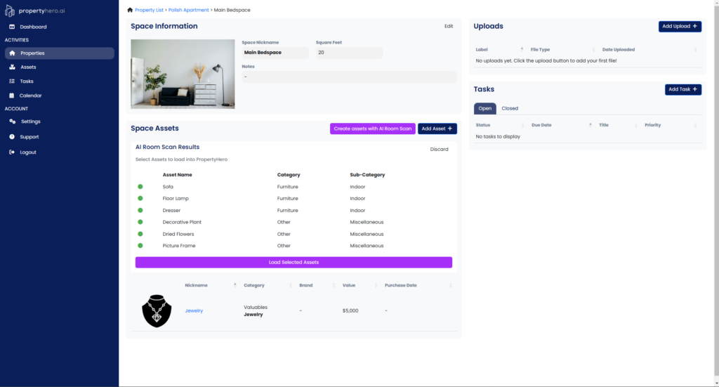 Property Hero Space Information