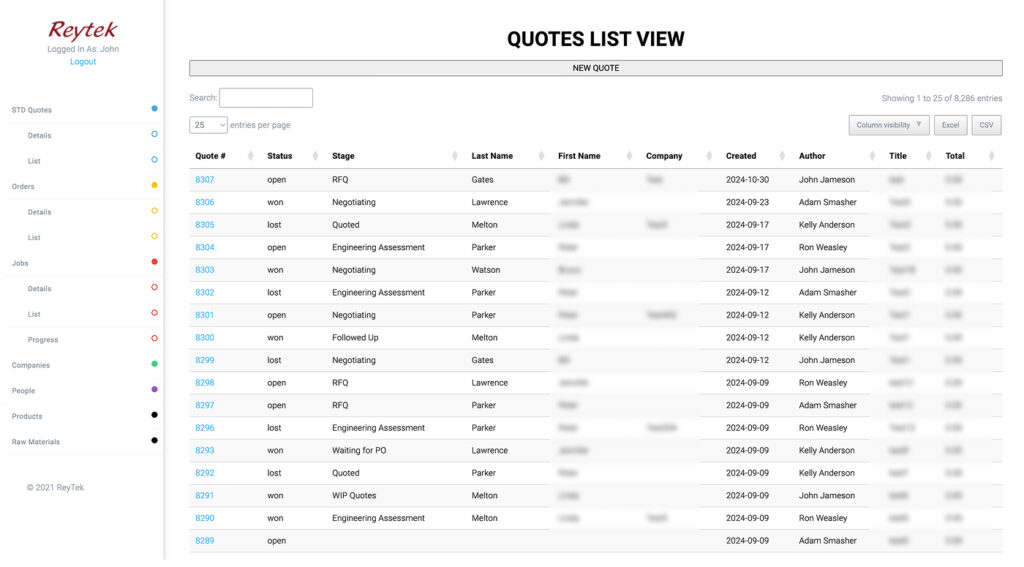Reytek Quotes List